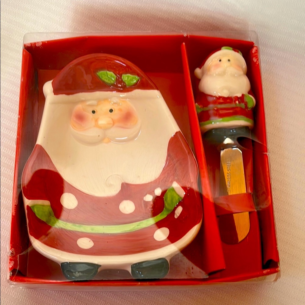 Santa Dip Plate with Spreader